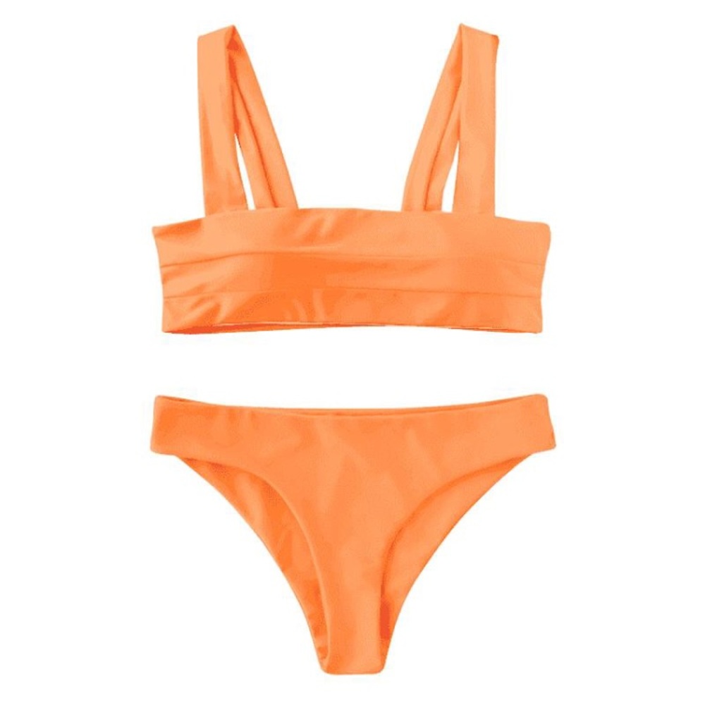 Lana Swim Wear Bikini Set: GIA Orange size small